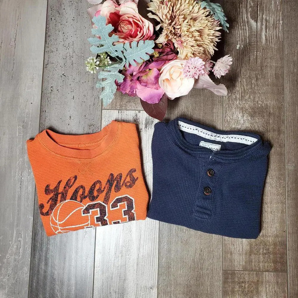 The Children's Place Other - The Children's Place Toddler Boy Thermal Henley Long Sleeve Top Bundle Size 4T